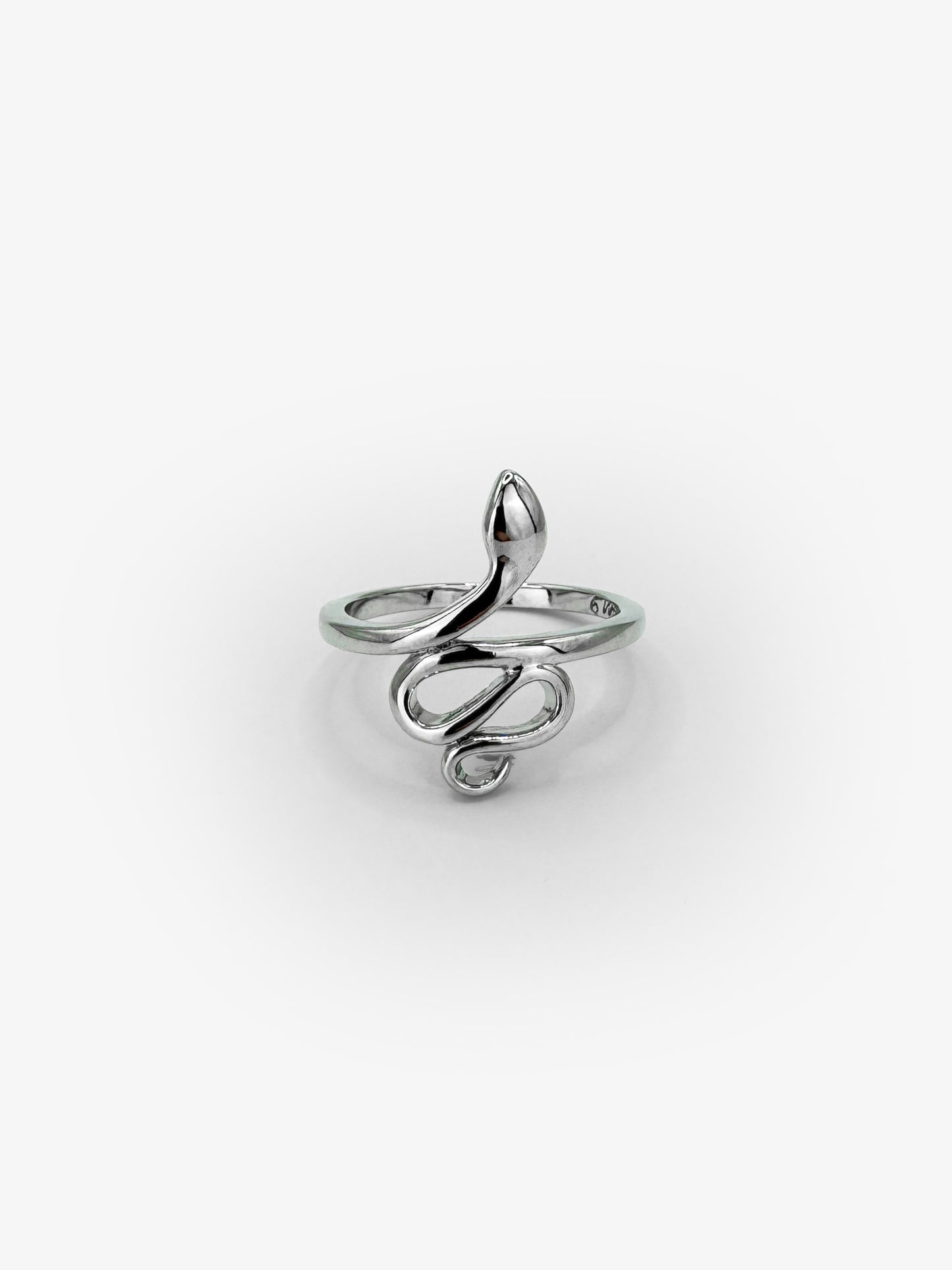 14k White Gold Snake Ring