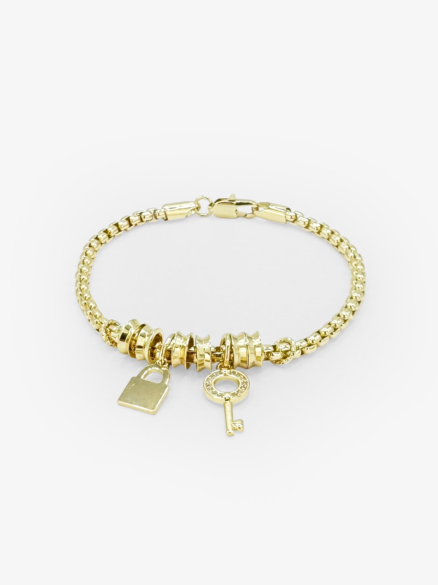 14k Gold Key Bracelet