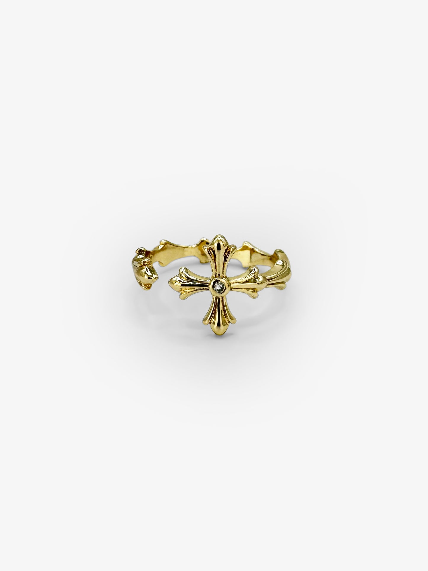 14k Gold Cross Ring