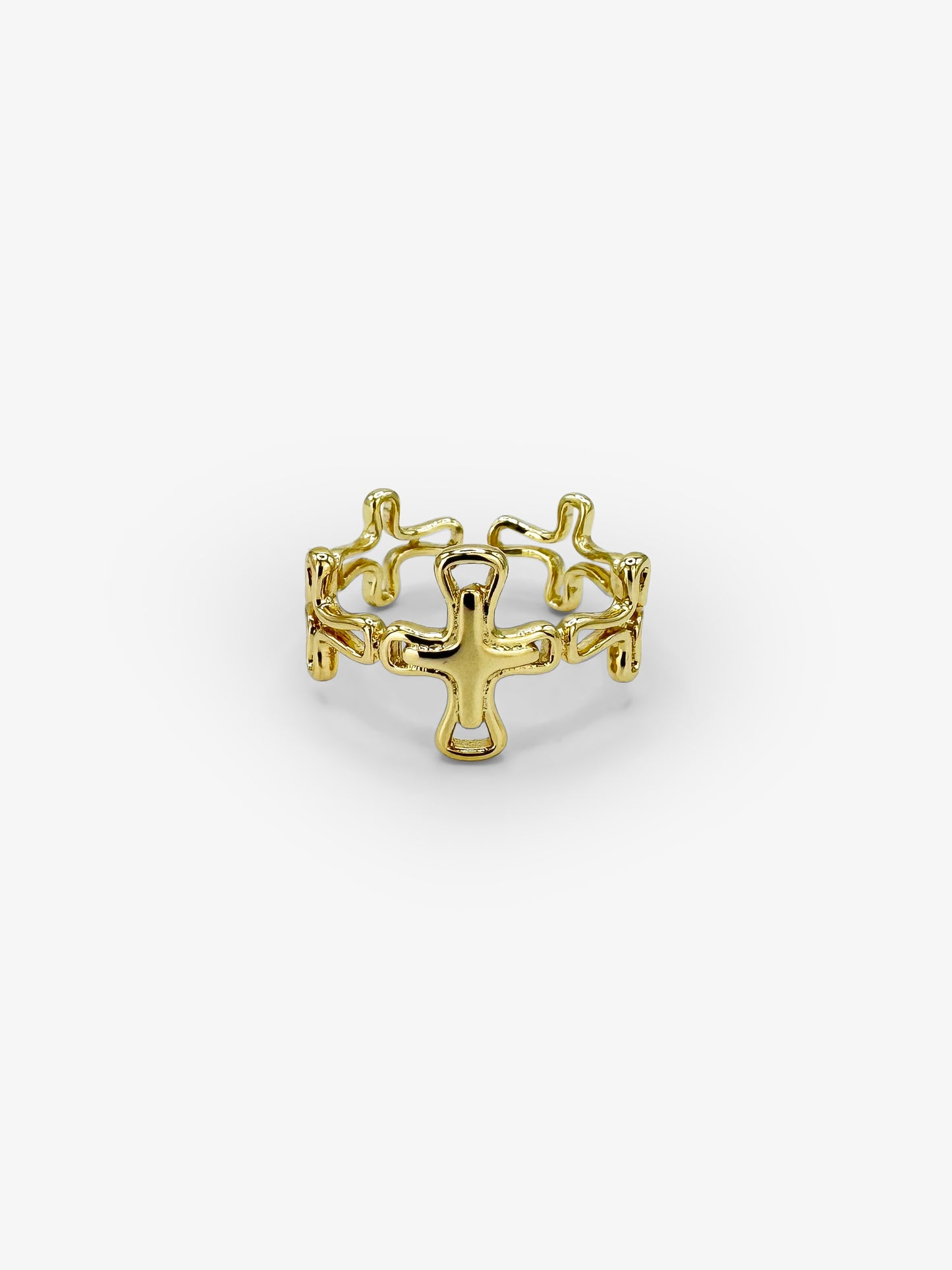 14k Gold Cross Ring