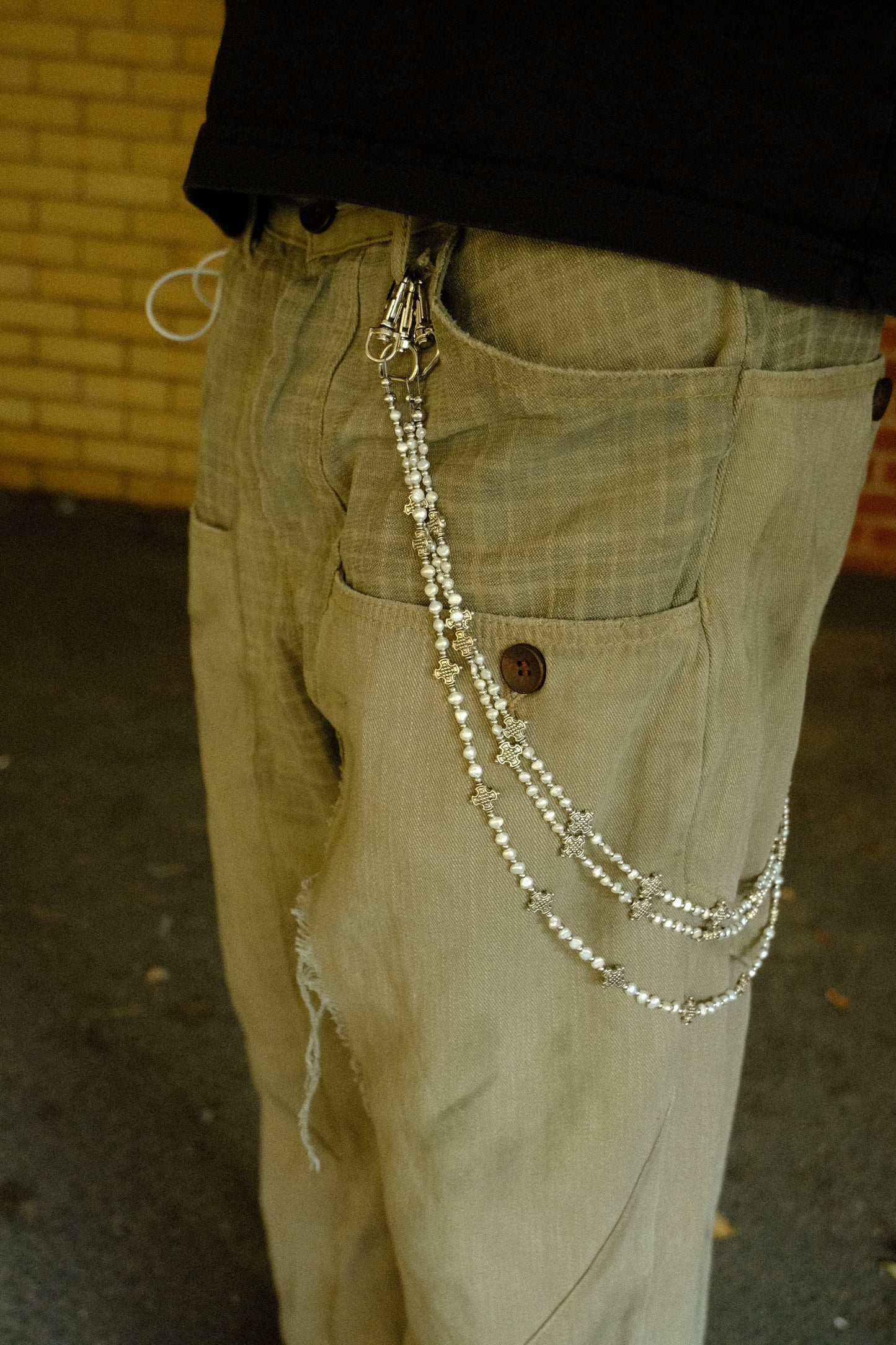 28' Baroque Pearl Belt Chain