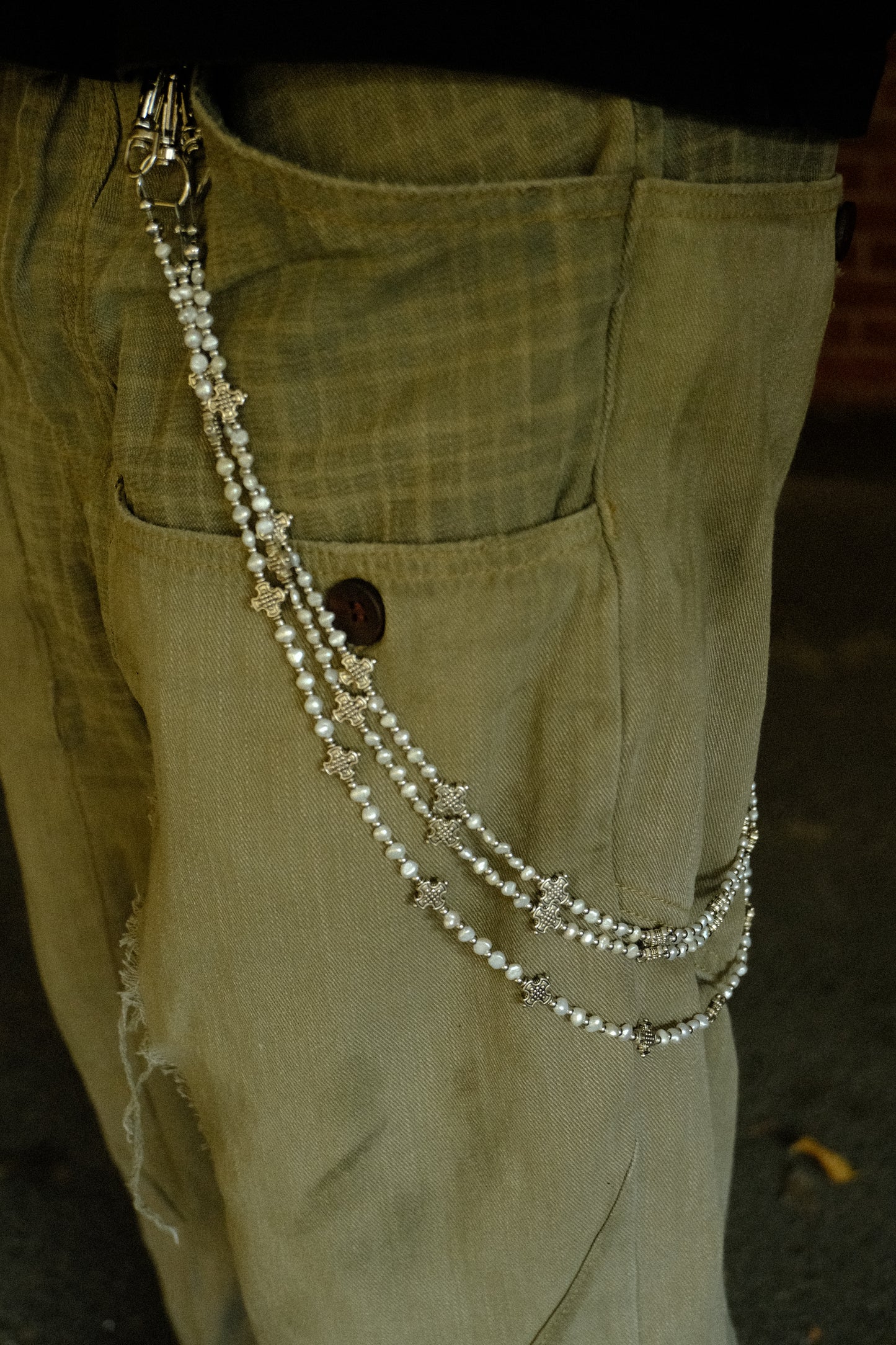 28' Baroque Pearl Belt Chain