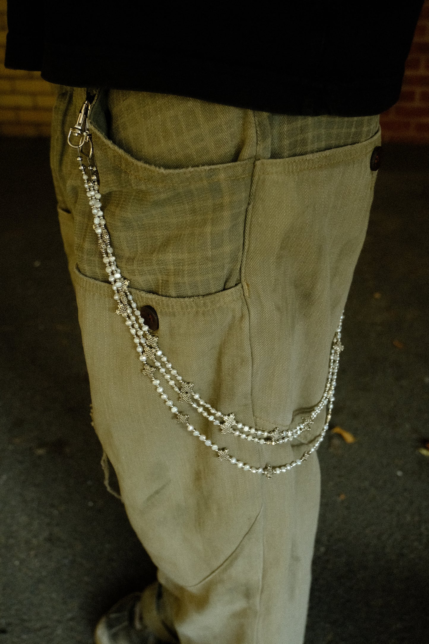 28' Baroque Pearl Belt Chain