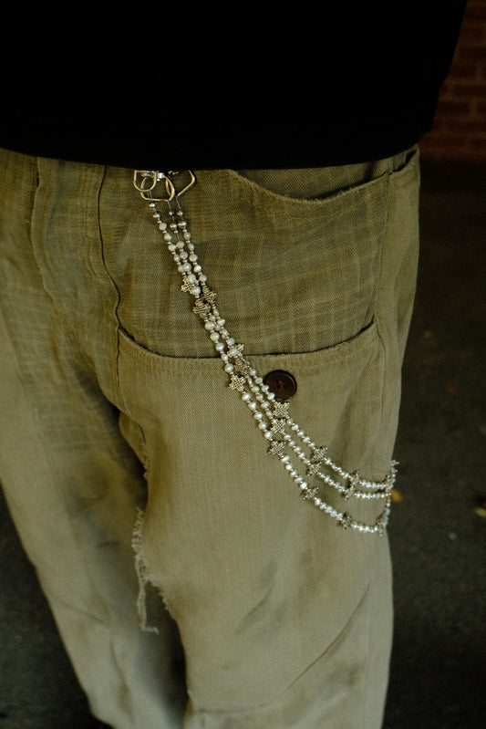 28' Baroque Pearl Belt Chain