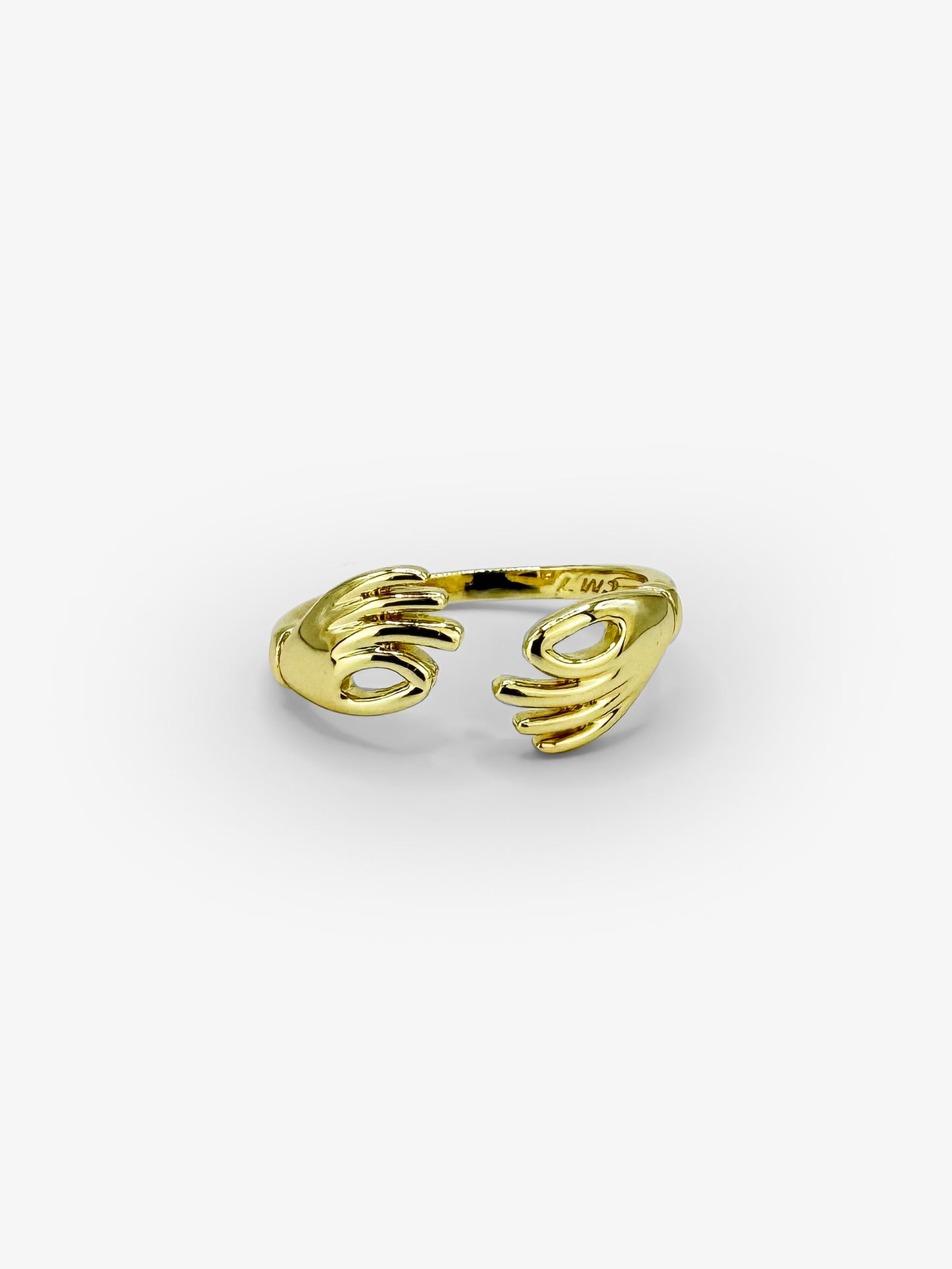 14k Gold Helping Hand Ring